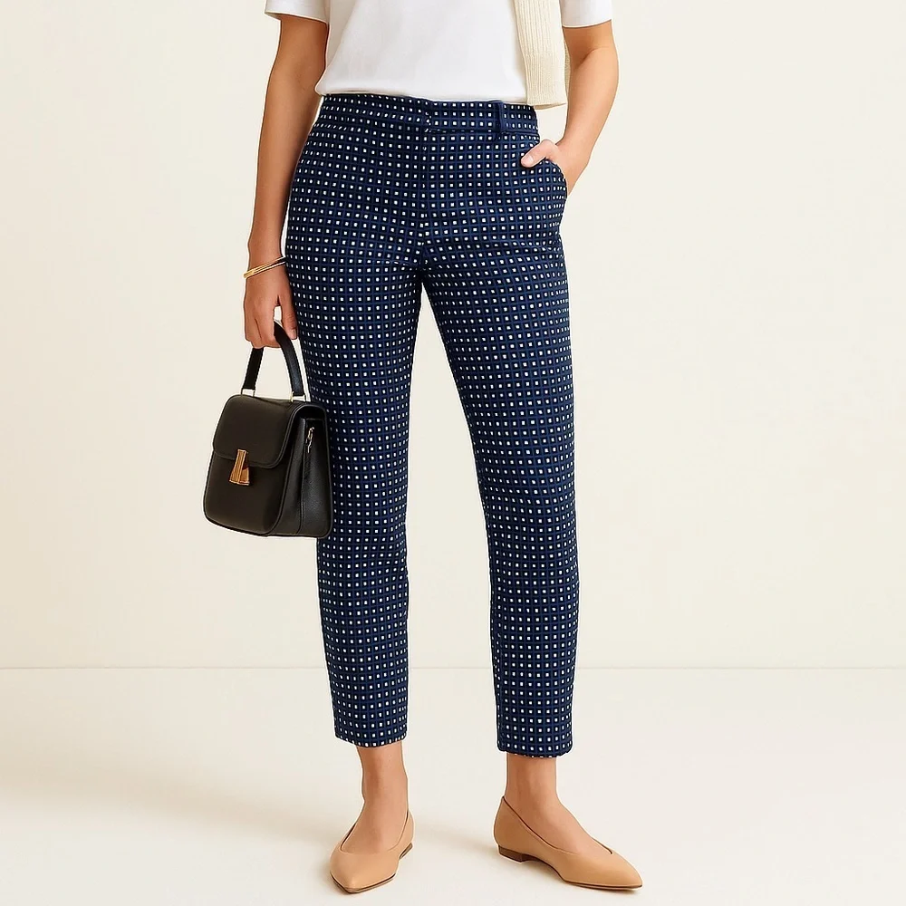 Banana republic SLOAN-FIT BLUE PRINT SLIM ANKLE PANT ❤️ - Picture 3 of 10